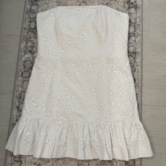 Lily Pulitzer Adorie sea life eyelet strapless dress - Picture 2 of 7